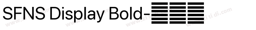 SFNS Display Bold字体转换